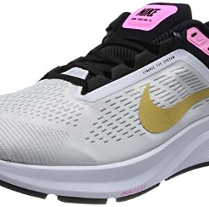 Nike Women's Low-Top Sneakers, White Wheat Gold Black Pink Magic, 6.5