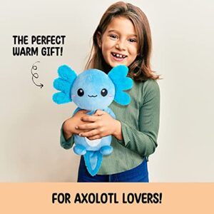 Axolotl Microwavable Unscented Heating Pad for Women and Kids- Cute Soft Cozy Pillow Plush Heatable Warm Stuffed Animals - Kawaii Hot and Cold Plushie Food Toy - Axolotl Gifts for Girls and Boys