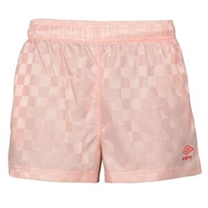 umbro women's checkerboard short, impatiens pink/faded rose