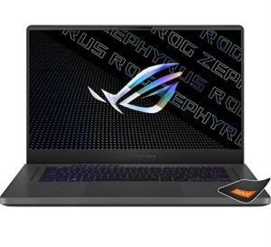 asus - rog zephyrus 15.6" wqhd 165hz gaming laptop- nvidia geforce rtx 3060-amd ryzen 9 6900hs- fast ddr5 memory, pcie ssd – with mouse pad (24gb ram | 1tb pcie ssd)