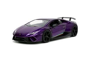 hyperspec 1:24 lamborghini huracan performante candy purple die-cast car, toys for kids and adults