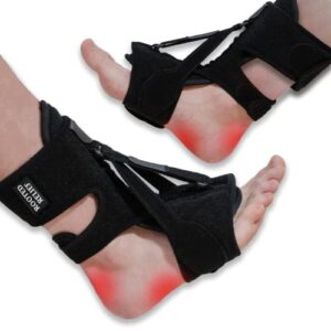 rooted relief 2-pack plantar fasciitis night splints – 3 adjustable straps - offers relief for plantar fasciitis, achilles tendonitis and foot drop - one size fits all
