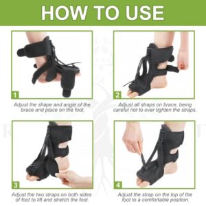 Rooted Relief 2-Pack Plantar Fasciitis Night Splints – 3 Adjustable Straps - Offers Relief for Plantar Fasciitis, Achilles Tendonitis and Foot Drop - One Size Fits All