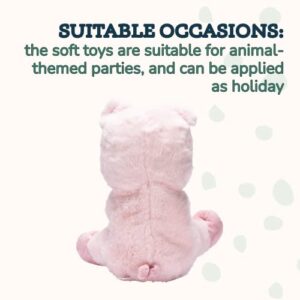 Snug A Babies Pig Stuffed Animal - Mommy Pig Stuffed Animal with 4 Baby plushie Piggies, Fluffy Farm Animal Toy- Squishy Guinea Piglet Stuffed Animal Gift for Kids - Ideal Gifts for Girls