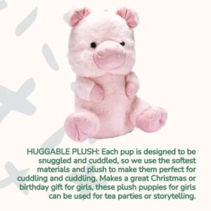 Snug A Babies Pig Stuffed Animal - Mommy Pig Stuffed Animal with 4 Baby plushie Piggies, Fluffy Farm Animal Toy- Squishy Guinea Piglet Stuffed Animal Gift for Kids - Ideal Gifts for Girls