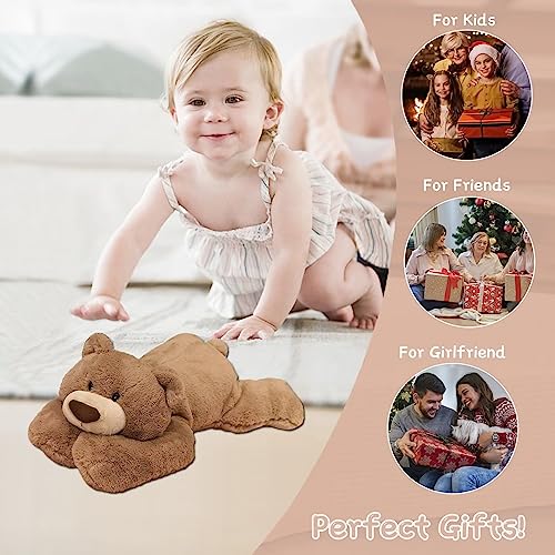 GHTMONY Teddy Bear Stuffed Animals Plushies, Soft Cuddly Stuffed Plush Brown Bear Toys for Kids Toddler Girls Boys Girlfriend Best Friends Birthday