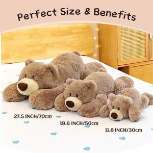 GHTMONY Teddy Bear Stuffed Animals Plushies, Soft Cuddly Stuffed Plush Brown Bear Toys for Kids Toddler Girls Boys Girlfriend Best Friends Birthday