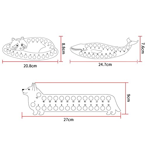 3Pcs Floss Organizer Embroidery Shelf, Cute Animal Shape Embroidery Floss Organizer,Thread Organizers for Cross Stitch Embroidery Thread Holder