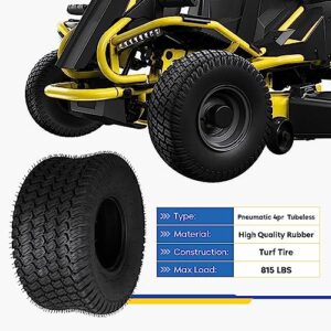 Lawn Mower Tires 18X8.50-8 18X8.50X8 Pneumatic 4Ply Tubeless Turf Tire for Riding Lawnmower Garden Tractor 188508 (2 Pack)