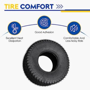 Lawn Mower Tires 18X8.50-8 18X8.50X8 Pneumatic 4Ply Tubeless Turf Tire for Riding Lawnmower Garden Tractor 188508 (2 Pack)