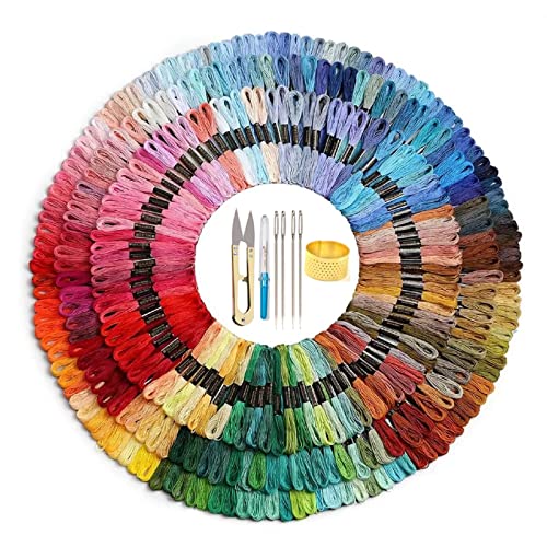 Findvoor 136 Rainbow Color Embroidery Thread,Embroidery Floss Cross Stitch Threads, Bracelets Floss, Friendship Bracelets String for Cross Stitch,Hand Embroidery, String Art,Crafts Floss