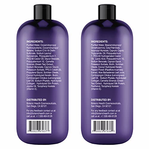 Botanic Hearth Curly Hair Shampoo and Conditioner Set For Curly Hair | Detangle, Define & Enhance Curls | With Jojoba oil & Vitamin E | Sulphate Free | 16 fl oz x 2