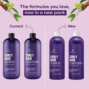 Botanic Hearth Curly Hair Shampoo and Conditioner Set For Curly Hair | Detangle, Define & Enhance Curls | With Jojoba oil & Vitamin E | Sulphate Free | 16 fl oz x 2