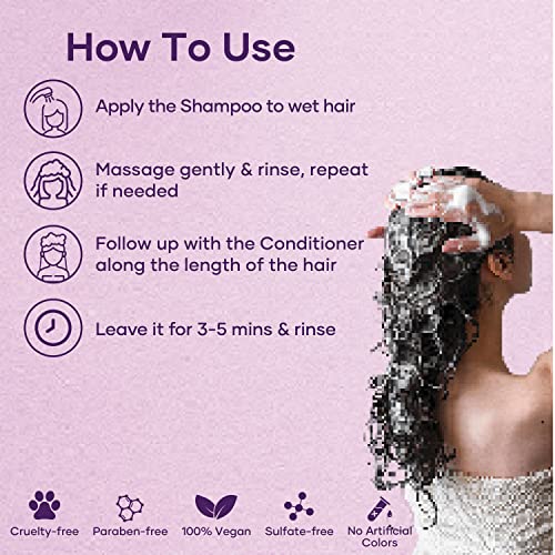 Botanic Hearth Curly Hair Shampoo and Conditioner Set For Curly Hair | Detangle, Define & Enhance Curls | With Jojoba oil & Vitamin E | Sulphate Free | 16 fl oz x 2