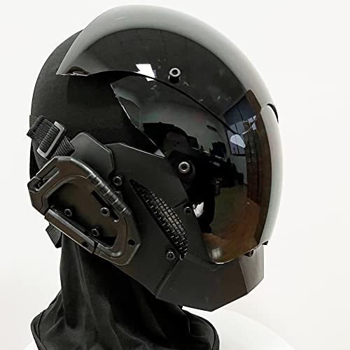 KYEDAY Punk Mask Cosplay for Men, Cosplay Halloween Mask Fit Party Music Festival Accessories