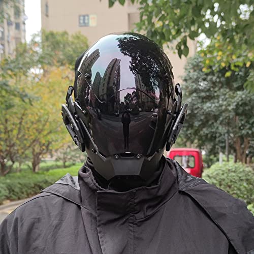 KYEDAY Punk Mask Cosplay for Men, Cosplay Halloween Mask Fit Party Music Festival Accessories