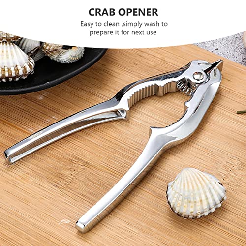 BESTonZON 2 pcs Plier Opener Crackers Oyster Sheller Slip Stainless Multifunctional Tool Shell Nutcracker Practical Duty Shellfish Chestnut Clam for Leg Restaurant Heavy Non- Walnut Crab