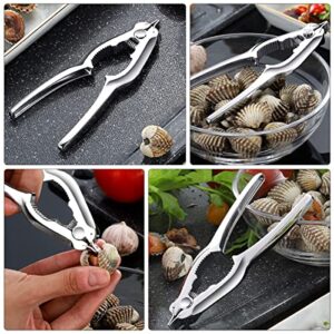 BESTonZON 2 pcs Plier Opener Crackers Oyster Sheller Slip Stainless Multifunctional Tool Shell Nutcracker Practical Duty Shellfish Chestnut Clam for Leg Restaurant Heavy Non- Walnut Crab