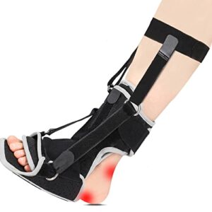 xeyow plantar fasciitis night splint, upgrade foot brace with adjustable leg straps for foot pain relief by plantar fasciitis, achilles tendinitis and foot drop, easy use & both for men women