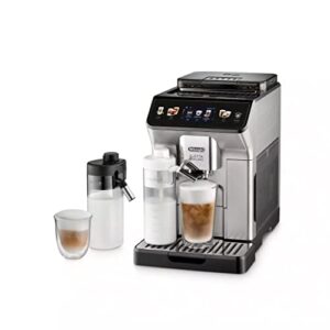 de'longhi ecam45055s eletta explore fully automatic coffee machine with lattecrema sytem,touch screen, hot and cold foam technology, large
