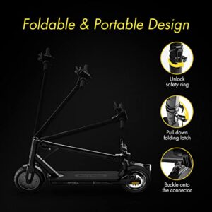 Electric Scooter for Adults and Teenagers - Upto 650W Power, Max Speed 16MPH, Max Range 16-20 Miles, Triple Braking Systems, Lightweight & Foldable E Scooter for Commuter and Travel (Black)