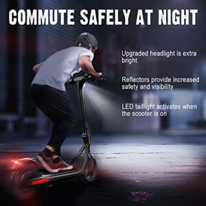 YHR Electric Scooter Adults 500W Motor Peak 620W,30 Miles Long Range Scooter Electric for Adults, 10”Solid Tires,19Mph Speed Portable & Folding E-Scooter for Commuting with Double Braking System