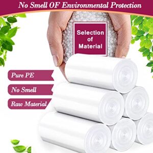 4 Gallon 180pcs Small Clear Trash Bags Strong Clear Garbage Bags, Bathroom Trash Can Bin Liners, Plastic Bags for Office, Waste Basket Liner, Fit 12-15 Liter, 3,3.5,4,4.5 Gal（Clear 180）