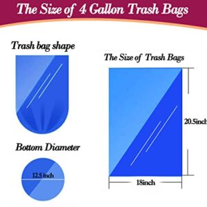 4 Gallon 180pcs Small Clear Trash Bags Strong Clear Garbage Bags, Bathroom Trash Can Bin Liners, Plastic Bags for Office, Waste Basket Liner, Fit 12-15 Liter, 3,3.5,4,4.5 Gal（Clear 180）