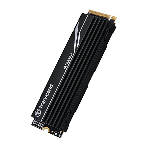 Transcend 2TB MTE250H NVMe Internal Gaming SSD Solid State Drive - Gen4 PCIe, M.2 2280 with Aluminum Heatsink, Up to 7,200MB/s - TS2TMTE250H