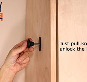 Murphy Bed Cabinet Lock Mechanism is specifically Designed to Lock The Bed Frame on Any Compatible Murphy Bed so it Cannot Easily be Opened unintentionally