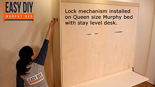 Murphy Bed Cabinet Lock Mechanism is specifically Designed to Lock The Bed Frame on Any Compatible Murphy Bed so it Cannot Easily be Opened unintentionally