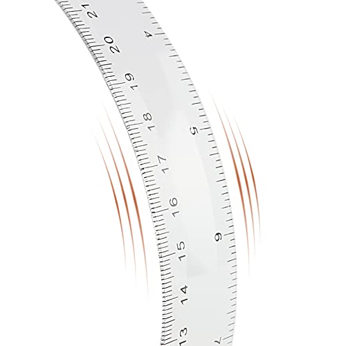 LEXININ 100 PCS 12 Inch Plastic Straight Ruler, 30cm Clear Measuring Ruler, Plastic Ruler for Class Home School Office