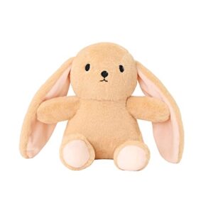 SQEQE Bunny Stuffed Animals Kawaii Plush Pillow for Kids Cute Squishy Rabbit Plushie Gift for Girls Boys Khaki 8 inch