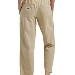 Lee Women's Ultra Lux Mid-Rise Pull-On Crop Capri Pant, Pioneer Beige