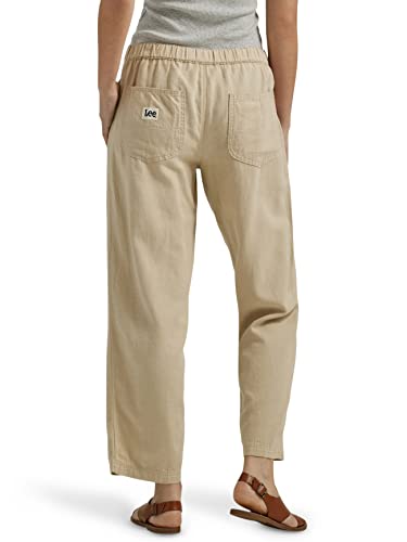 Lee Women's Ultra Lux Mid-Rise Pull-On Crop Capri Pant, Pioneer Beige