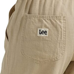 Lee Women's Ultra Lux Mid-Rise Pull-On Crop Capri Pant, Pioneer Beige