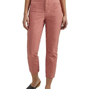 Lee Women's Ultra Lux High Rise Seamed Crop Capri Pant, Mallory-Med Pink/Rose