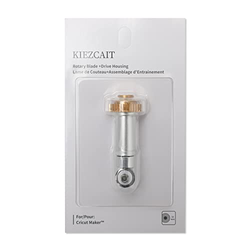 KIEZCAIT Rotary Blade with Drive Housing for Cricut Maker, Perfect Cricut Maker Accessory for Sewing Projects, Cloth, Denim, Burlap, Silk, Crepe, Tissue Paper and More