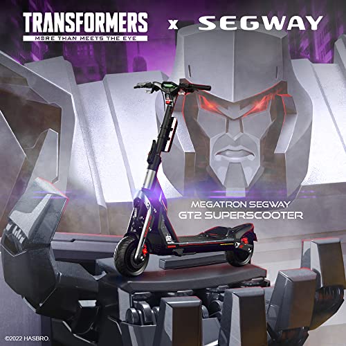 Segway Transformers GT2 SuperScooter Megatron Limited Edition- Dual 3000W Motor, 55.9 Miles & 43.5 MPH, Electric Scooter Adults for Commuting W/T 11" Tires, 2WD, Suspension System