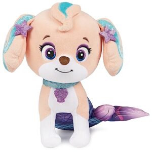 gund paw patrol coral mer-pup plush, official toy from the hit pre-school show, stuffed animal for ages 1 and up, 9”