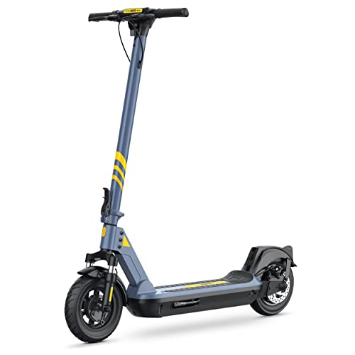 Hurtle Folding Electric Scooter - 10” Pneumatic Tires, 25 Miles Range, 19 MPH Max Speed, 500W 36V Brushless Motor Escooter with App Control, E-ABS Front Drum & Rear Disc Brakes, E-Scooter for Adult