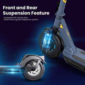 Hurtle Folding Electric Scooter - 10” Pneumatic Tires, 25 Miles Range, 19 MPH Max Speed, 500W 36V Brushless Motor Escooter with App Control, E-ABS Front Drum & Rear Disc Brakes, E-Scooter for Adult