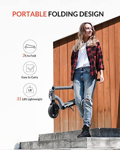 5TH WHEEL M1 Electric Scooter - 13.7 Miles Range & 15.5 MPH, 500W Peak Motor, 8" Inner-Support Tires, Triple Braking System, Foldable Electric Scooter for Adults and Teens, iF Design Award Winner