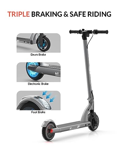 5TH WHEEL M1 Electric Scooter - 13.7 Miles Range & 15.5 MPH, 500W Peak Motor, 8" Inner-Support Tires, Triple Braking System, Foldable Electric Scooter for Adults and Teens, iF Design Award Winner