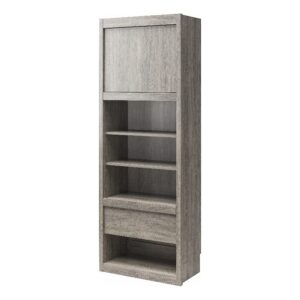 Signature Sleep Paramount Full Wall Bed & 2 Side Cabinet Bundle in Gray Oak