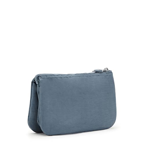 Kipling Women’s Creativity Extra Large Wristlet, Versatile Cosmetics Kit, Lightweight Nylon Travel Organizer, Brush Blue