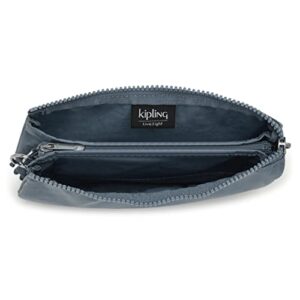 Kipling Women’s Creativity Extra Large Wristlet, Versatile Cosmetics Kit, Lightweight Nylon Travel Organizer, Brush Blue