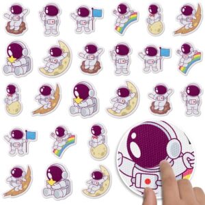 fidget stickers textured astronaut sensory strips for anxiety and calm for kids adults desks school classroom with reusable adhesive large 3 inches (set of 24)