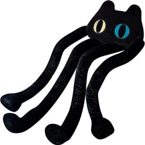 Long Cat Plush Pillow,39" Cute Black Cat Stuffed Animals Kawaii Soft Plushies,Big Plush Toys Gift for Girlfriend Kids