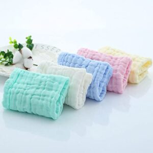 Baby Muslin Washcloths 100% Cotton Muslin Squares Cloths 5 Pack Baby Washcloth 6 Layers Organic Cotton Baby Face Towels Reusable Extra Soft Baby Face Towel and Wash Cloths for Bath (30 * 30CM)